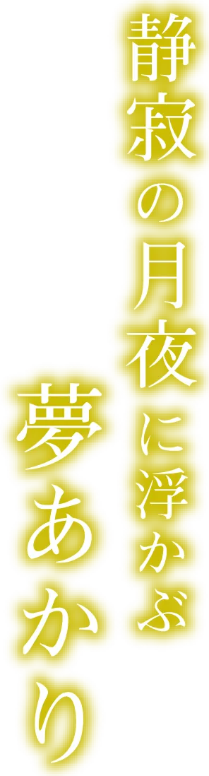 静寂の月夜に浮かぶ、夢あかり